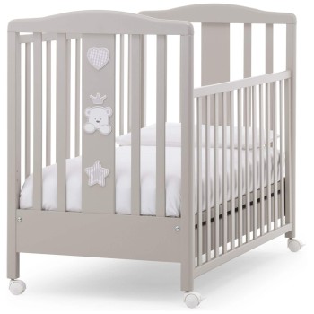 Lesena postelja z vzmetnico BABY RE Choco