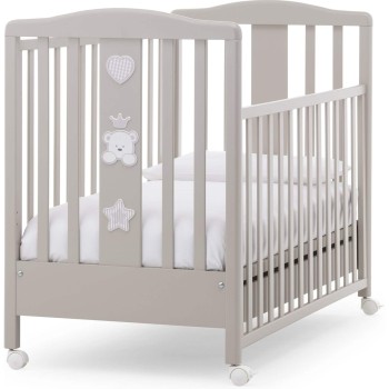 Lesena postelja z vzmetnico BABY RE Choco