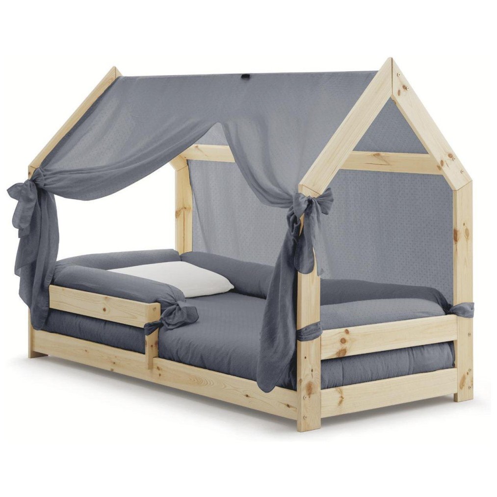 Baldahin Deco Grey za Montessori posteljo Explore in Experience