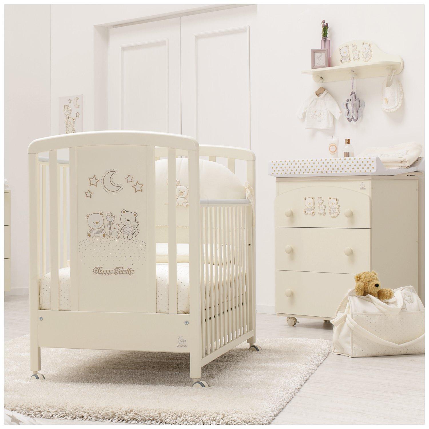 Previjalna komoda z banjico HAPPY FAMILY Avorio