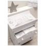 Previjalna komoda z banjico HAPPY FAMILY White
