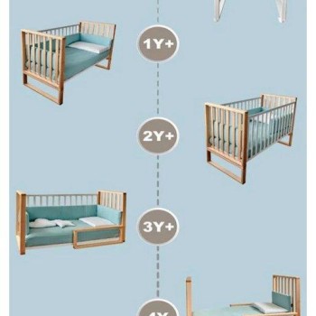 Krevetić koji raste sa djetetom INFINITO Natural White