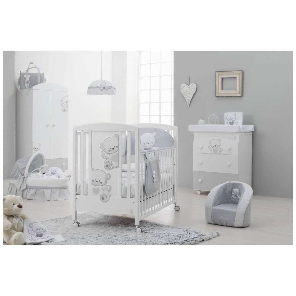 Komoda sa kadicom JOLIE White Grey