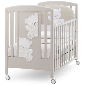 JOLIE White Choco lesena otroška postelja z vzmetnico