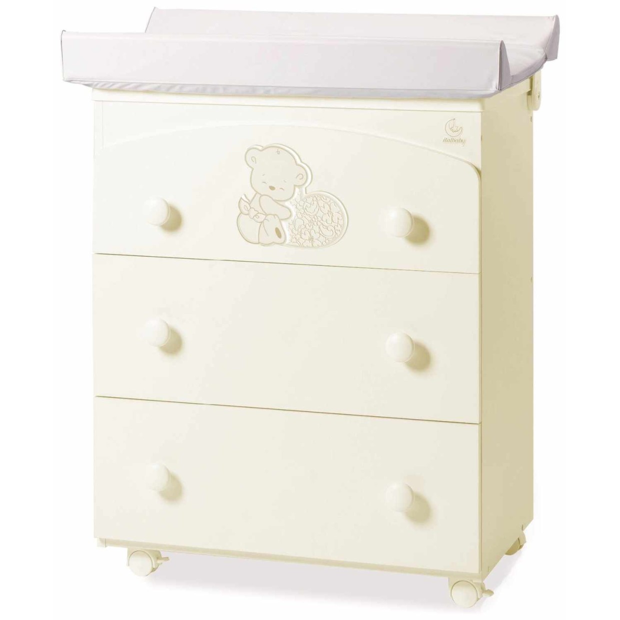 Previjalna komoda z banjico LOVE Avorio Previjalna komoda z banjico LOVE Avorio