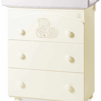 Previjalna komoda z banjico LOVE Avorio