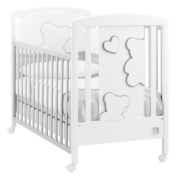 MATISSE White Grey drveni krevetič i madrac