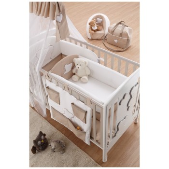 MATISSE White Choco lesena otroška postelja z vzmetnico