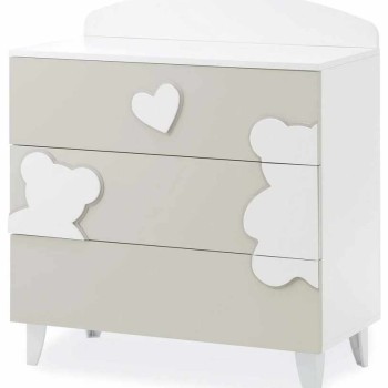 Lesena komoda MATISSE White Choco