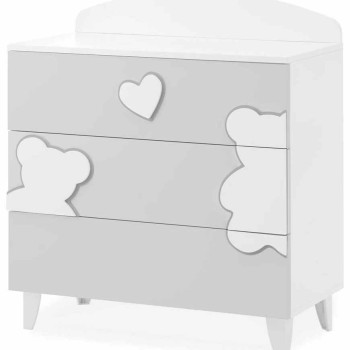 Lesena komoda MATISSE White Grey Lesena komoda MATISSE White Grey