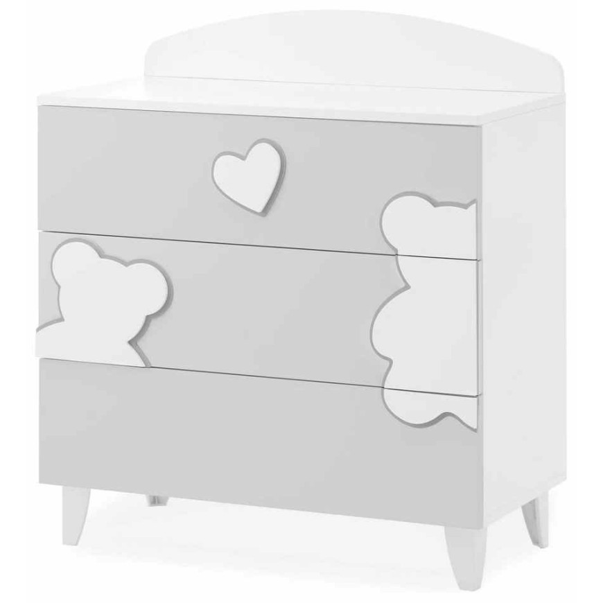 Lesena komoda MATISSE White Grey Lesena komoda MATISSE White Grey