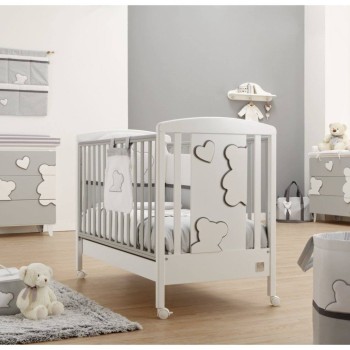 MATISSE White Grey drveni krevetič i madrac MATISSE White Grey drveni krevetič i madrac