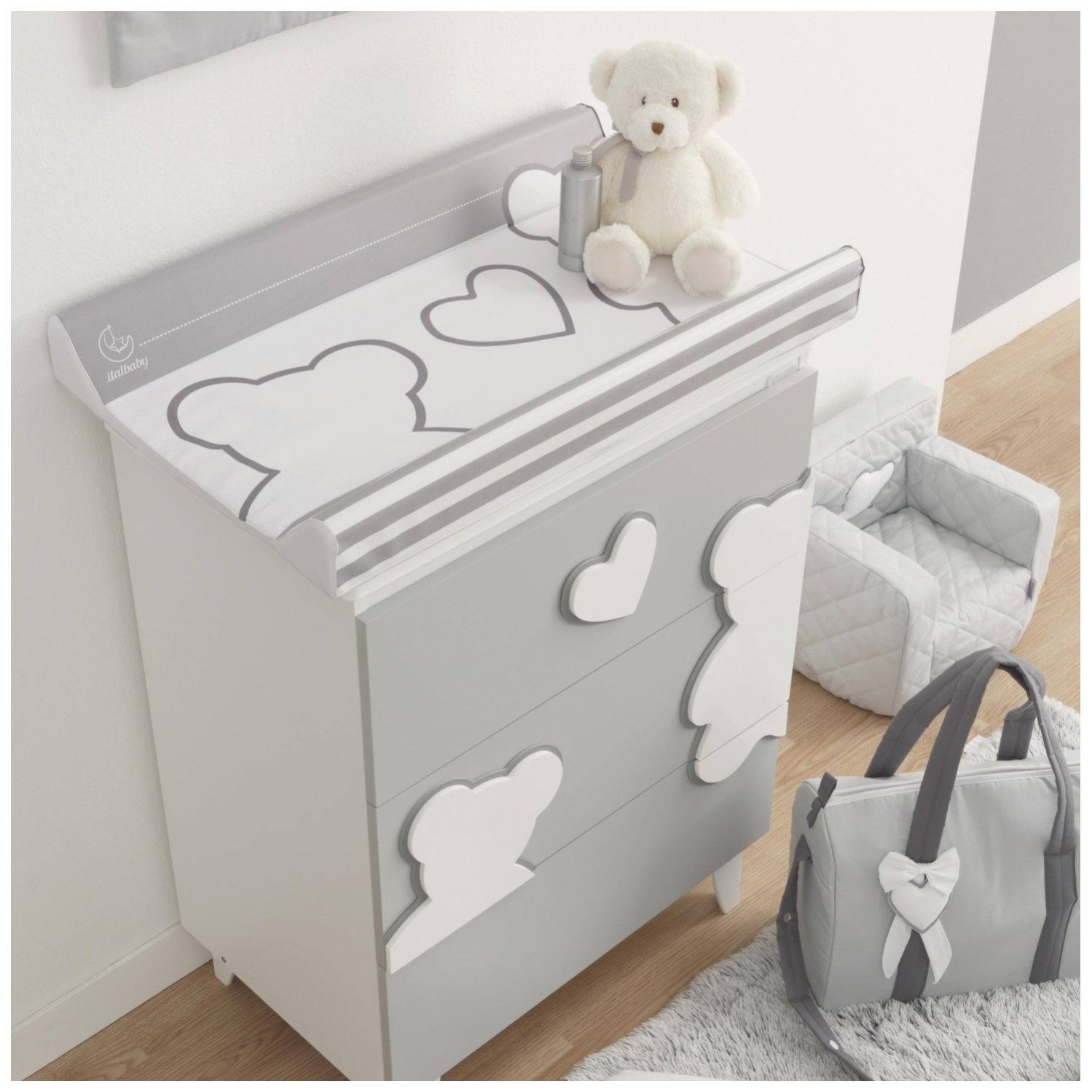 Komoda sa kadicom MATISSE White Grey Komoda sa kadicom MATISSE White Grey