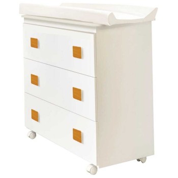 Previjalna miza z banjico in previjalno podlogo INFINITO Ntural White