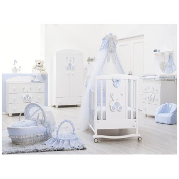 Otroška posteljica z vzmetnico PELUCHE Blue Otroška posteljica z vzmetnico PELUCHE Blue