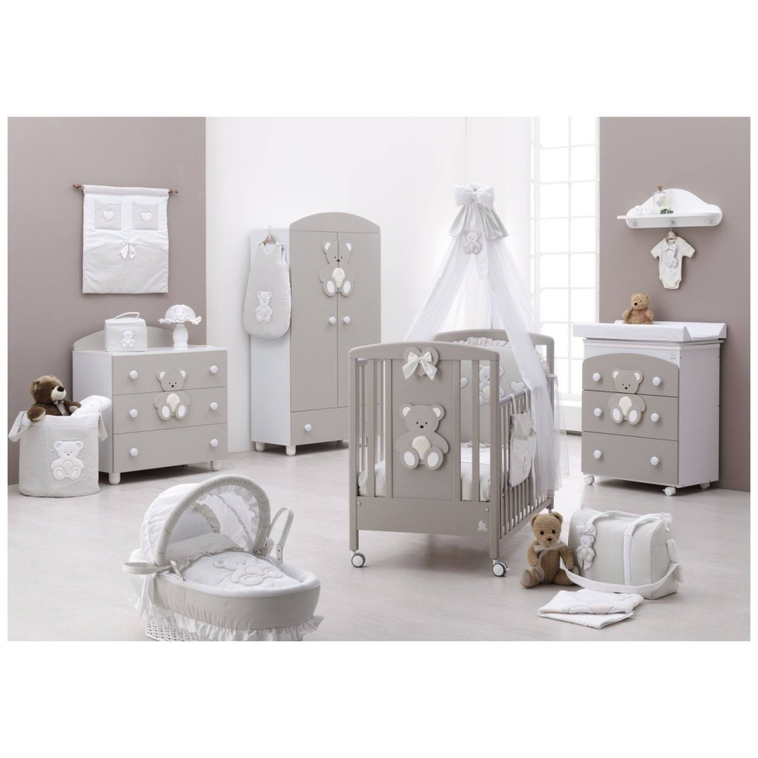 Lesena posteljica z vzmetnico PELUCHE Choco