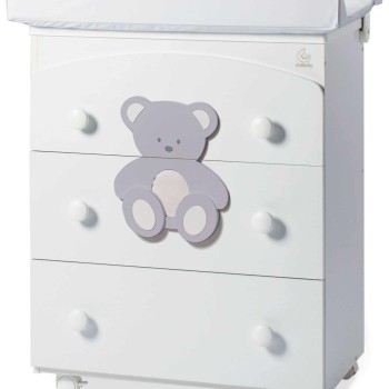 Previjalna miza z banjico PELUCHE Grey