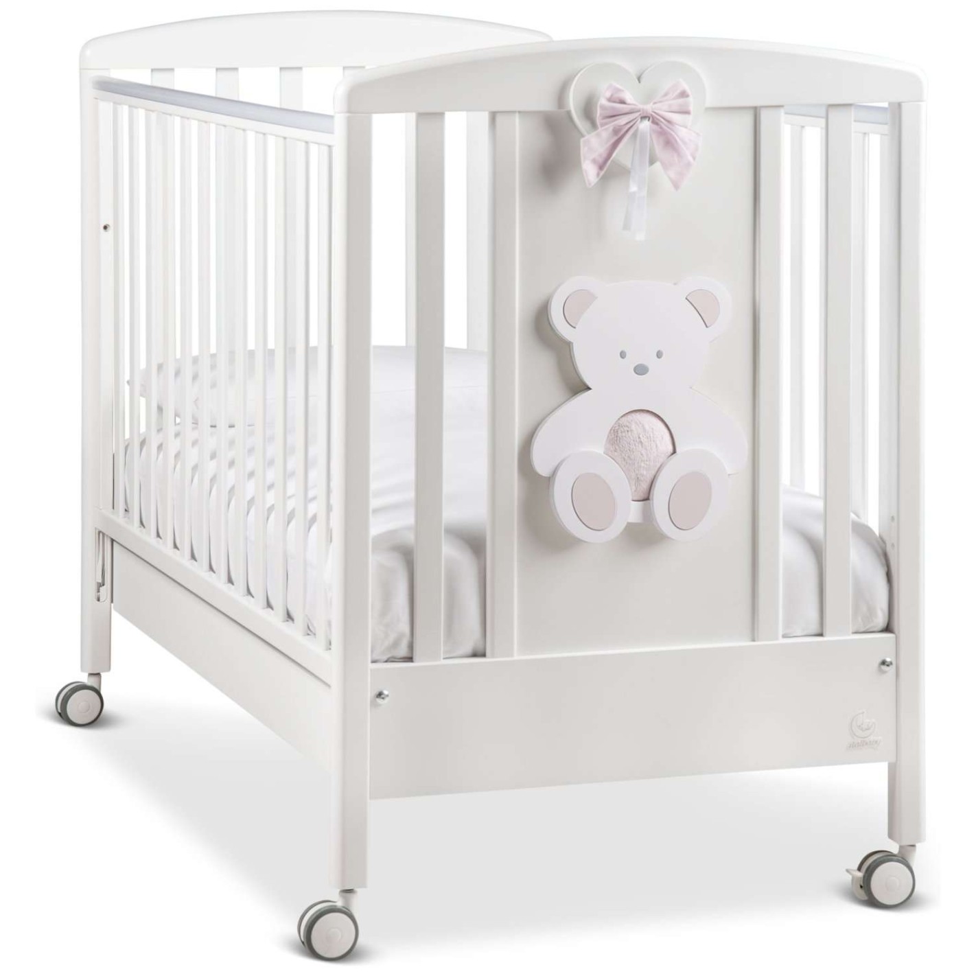 PELUCHE Pink otroška posteljica z vzmetnico