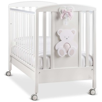 PELUCHE Pink otroška posteljica z vzmetnico