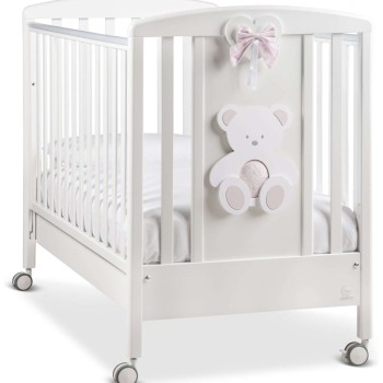 PELUCHE Pink otroška posteljica z vzmetnico