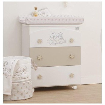 Previjalna miza z banjico SOGNI D'ORO White Choco