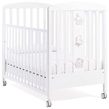 Lesena postelja z vzmetnico SWEET STAR White