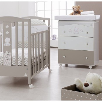 POP STAR Choco Lesena postelja z vzmetnico