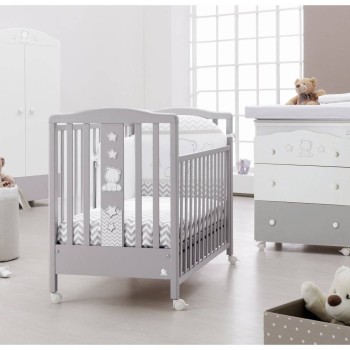 POP STAR Grey Lesena postelja z vzmetnico