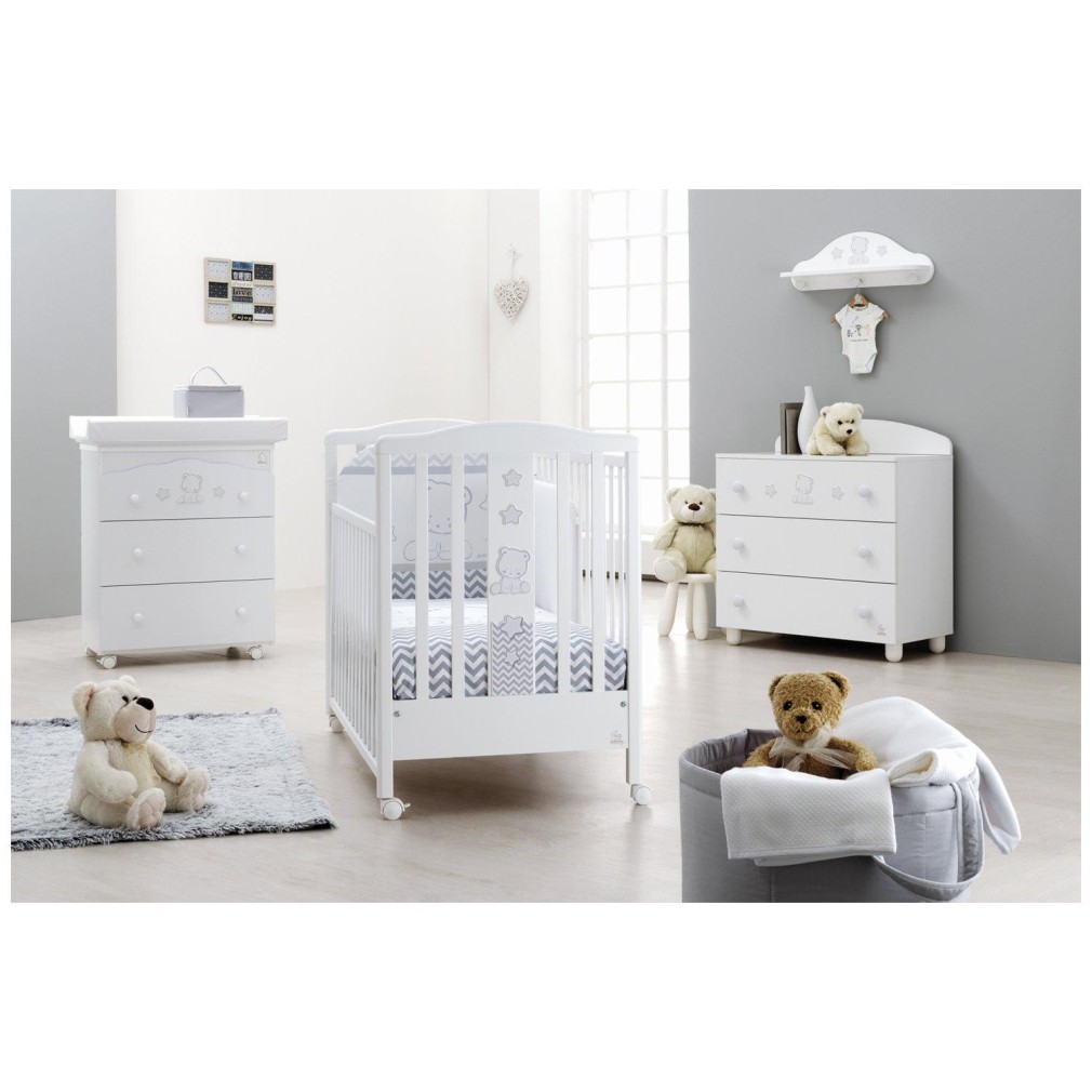 POP STAR White Drveni krevetič i madrac POP STAR White Drveni krevetič i madrac