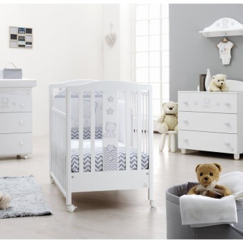 POP STAR White Lesena postelja z vzmetnico