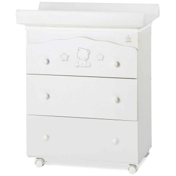 POP STAR White previjalna miza z banjico