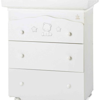 POP STAR White previjalna miza z banjico