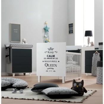 Otroška postelja ROCKSTAR White Queen z vzmetnico