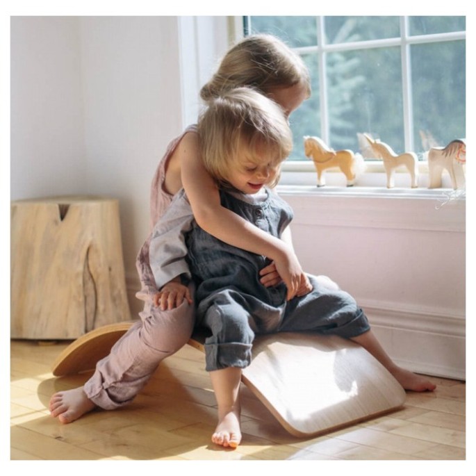 Lesena ravnotežna deska KINDERBOARD Natural