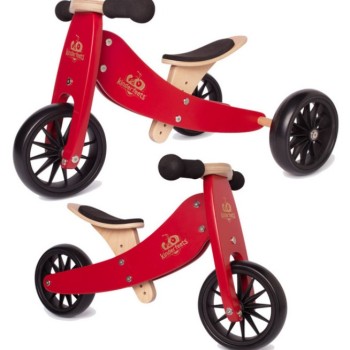 Drvena guralica za djecu TINY TOT 2u1 Cherry Red