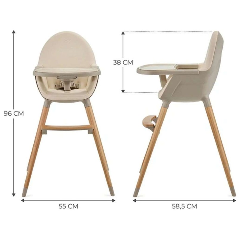 Stolček za hranjenje 2v1 FINI 2 Beige