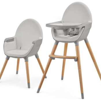 Stolček za hranjenje 2v1 FINI 2 Grey