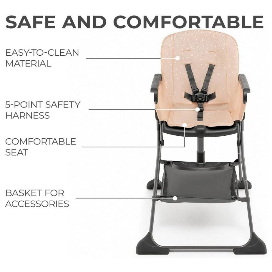 Stolček za hranjenje FOLDEE Pink