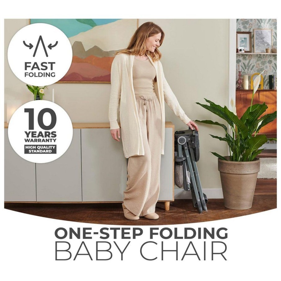 Stolček za hranjenje FOLDEE Pink