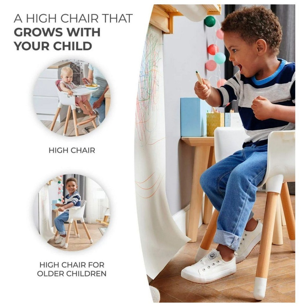 Visoka stolica 2u1 SIENNA Pink