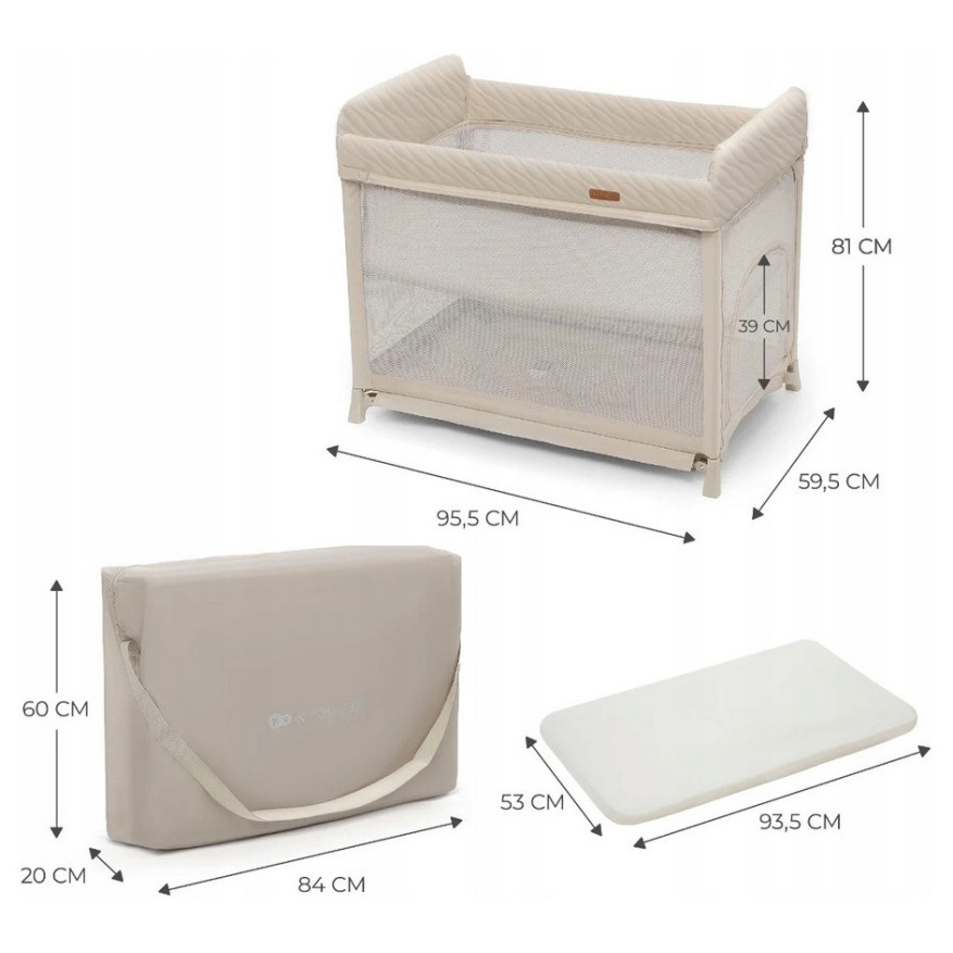 MOON DREAM Beige sklopivi prijenosni krevetić