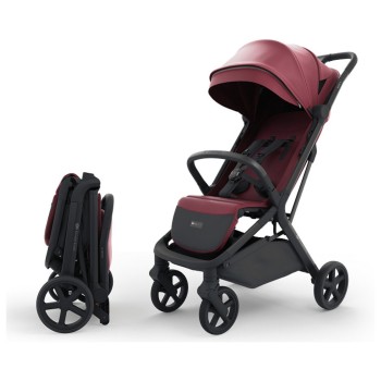 Otroški športni voziček Kinderkraft NUBI 3 Dark Rubi