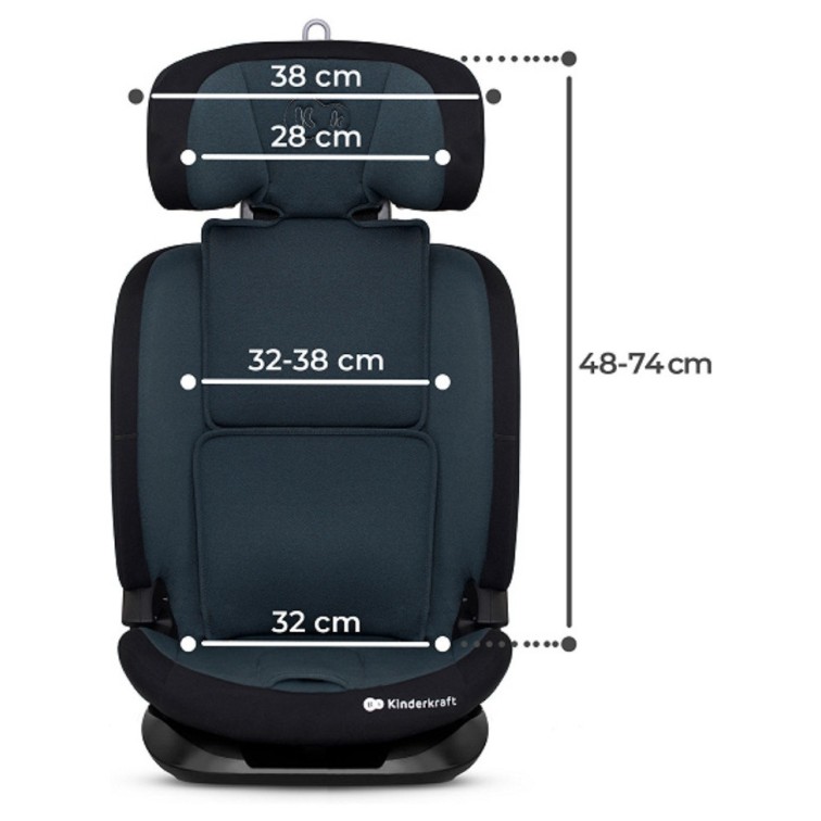 ONETO 3 Graphite Black - Kinderkraft autosjedalica I-Size 76-150 cm