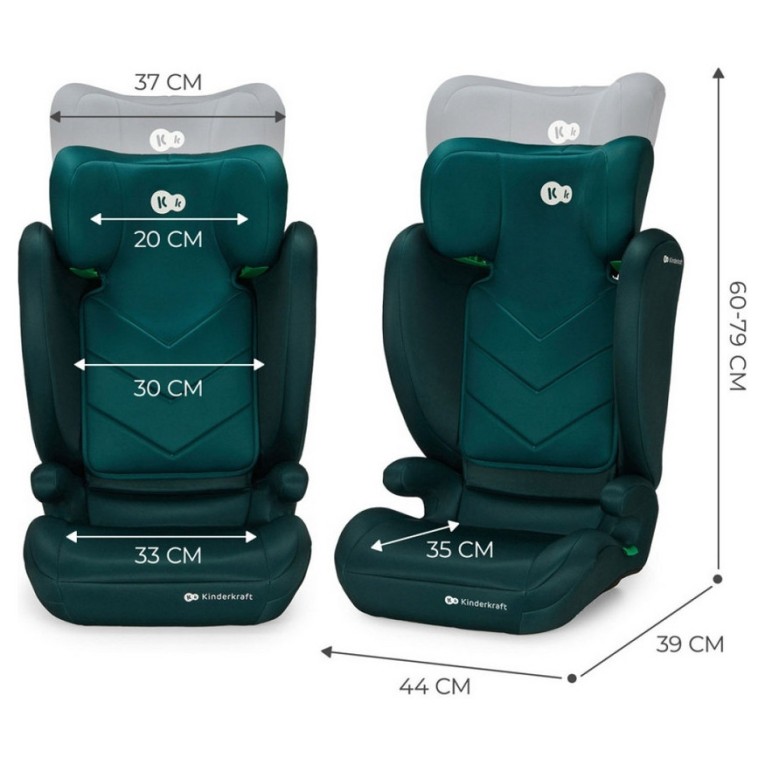 Avtosedež Kinderkraft I-Size I-SPARK Green 100-150 cm