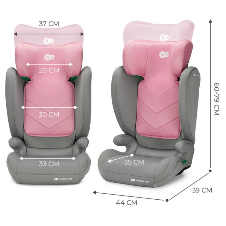 Avtosedež Kinderkraft I-Size I-SPARK Pink 100-150 cm