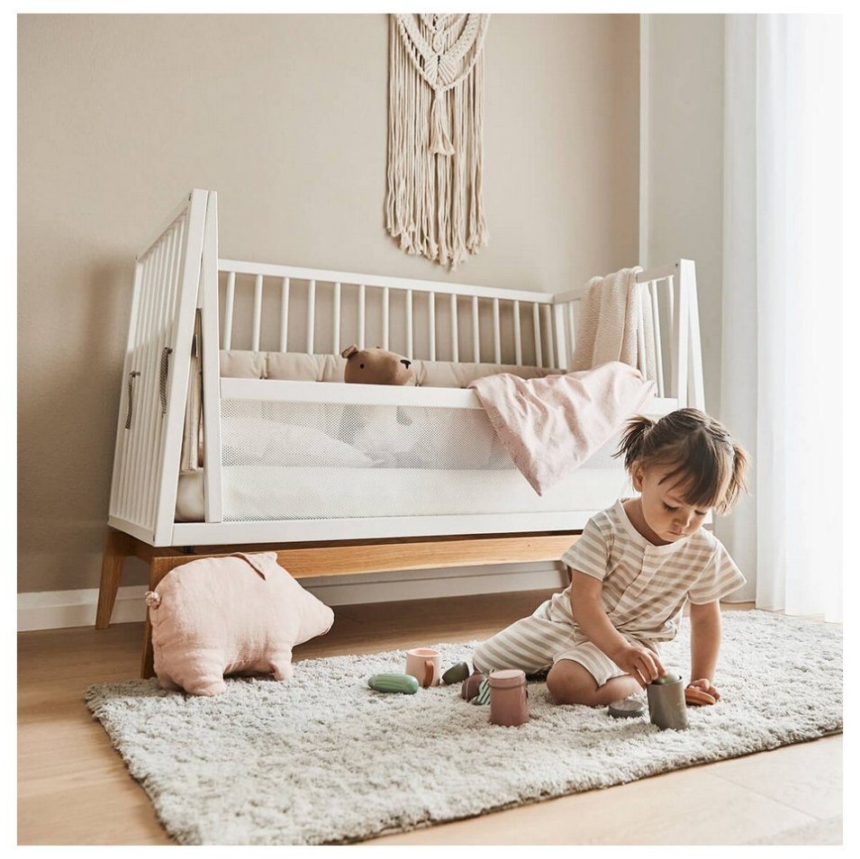 Ograja za posteljo LUNA White 120 x 60 cm