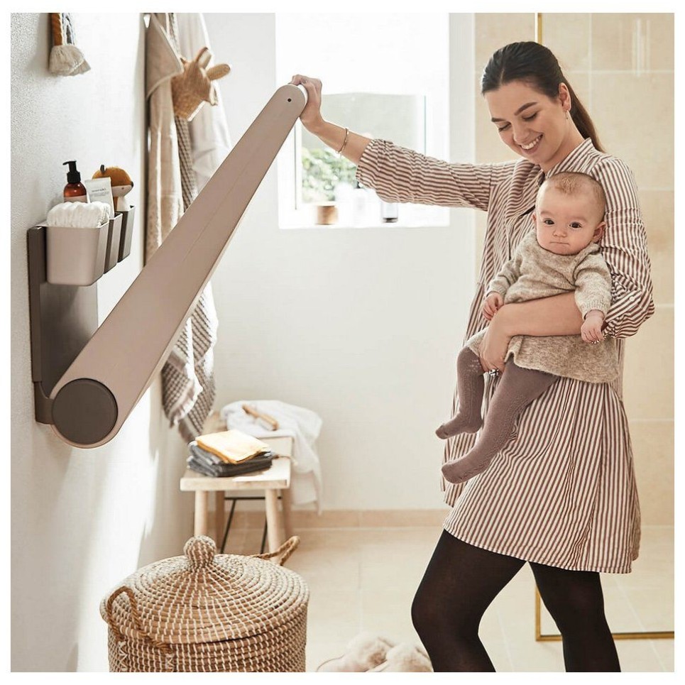 Stenska previjalna miza WALLY Cappuccino