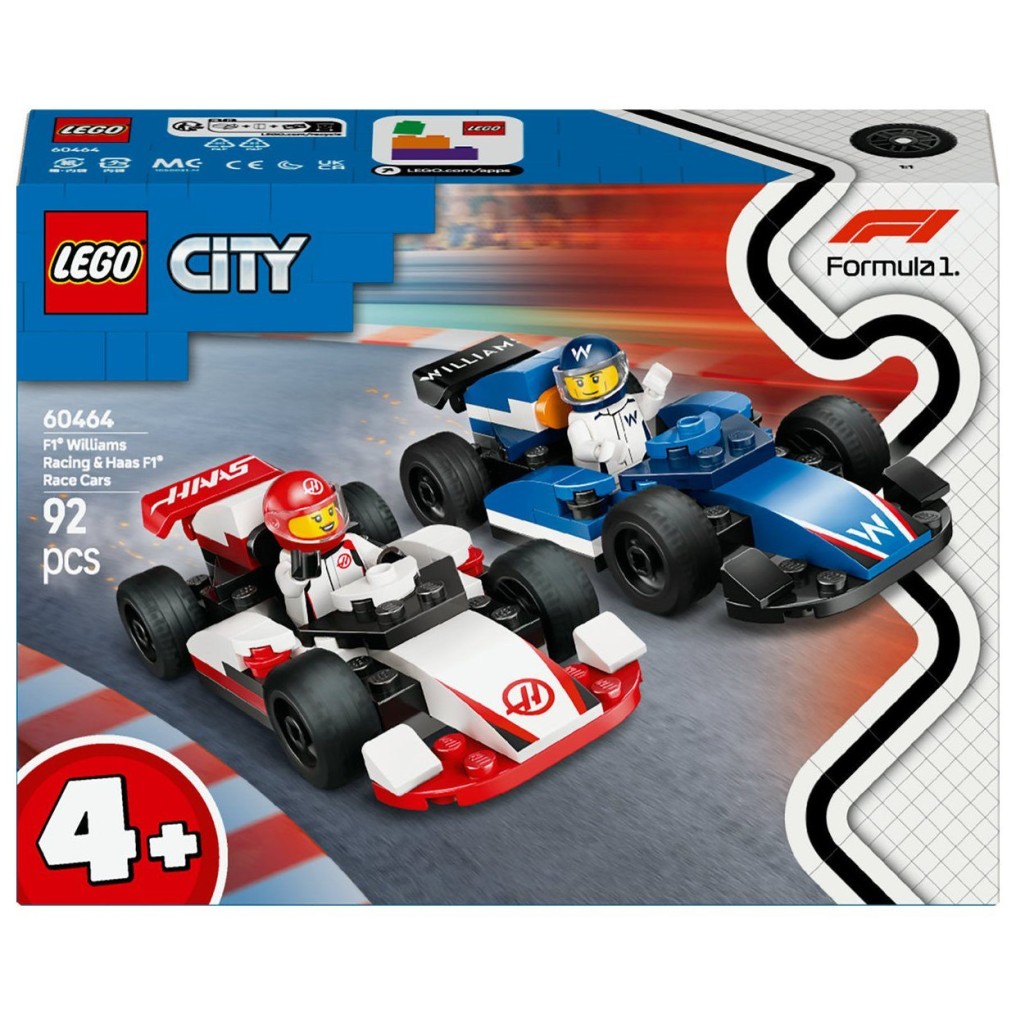 Lego® City 60464 Dirkalnika Williams Racing F1® in Haas F1®
