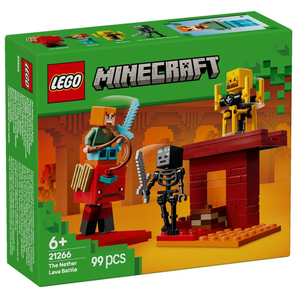Lego® Minecraft® 21266 Bitka z lavo v Netherju Lego® Minecraft® 21266 Bitka z lavo v Netherju