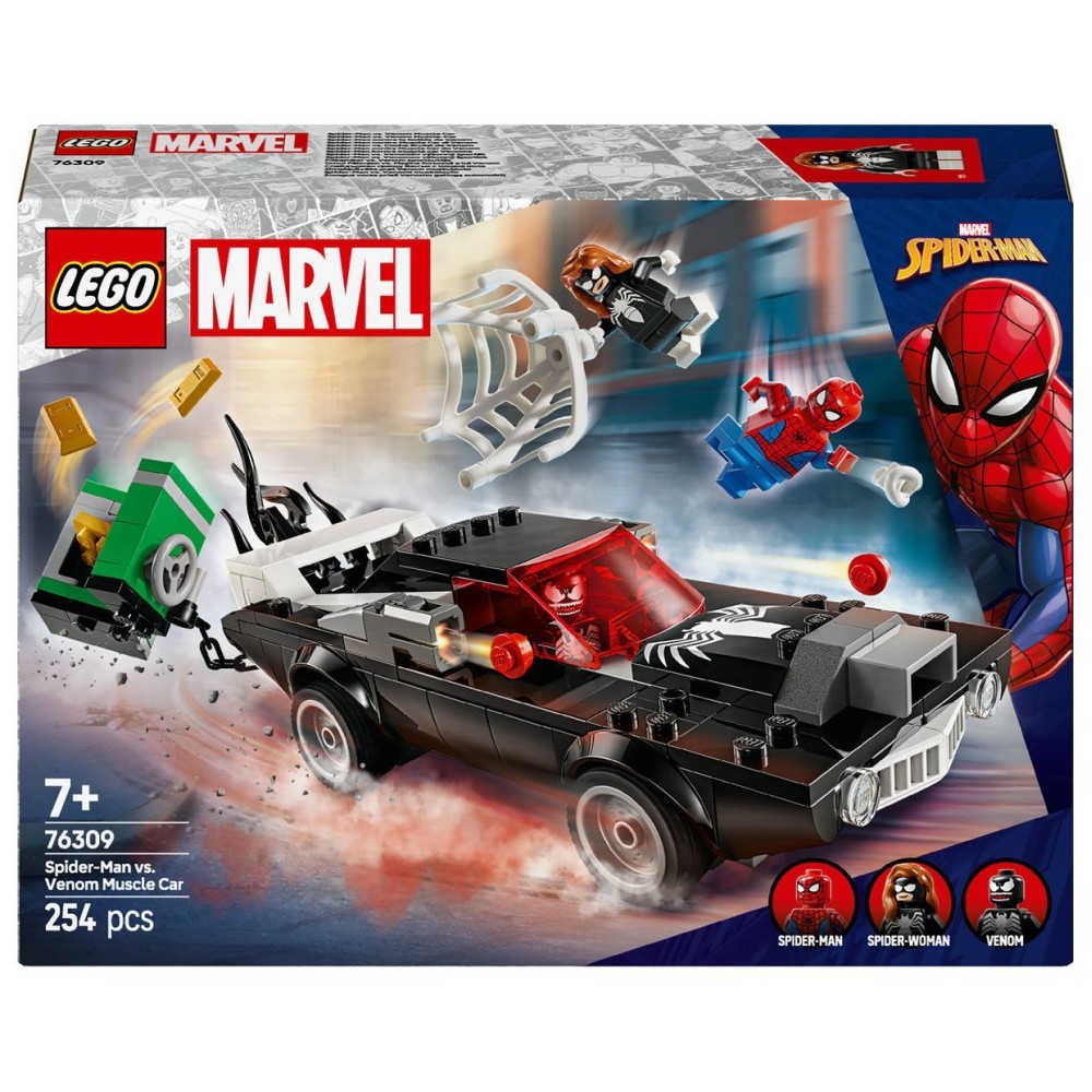 Lego® Super Heroes 76309 Spider-Man proti Venomovemu avtu z močnim motorjem
